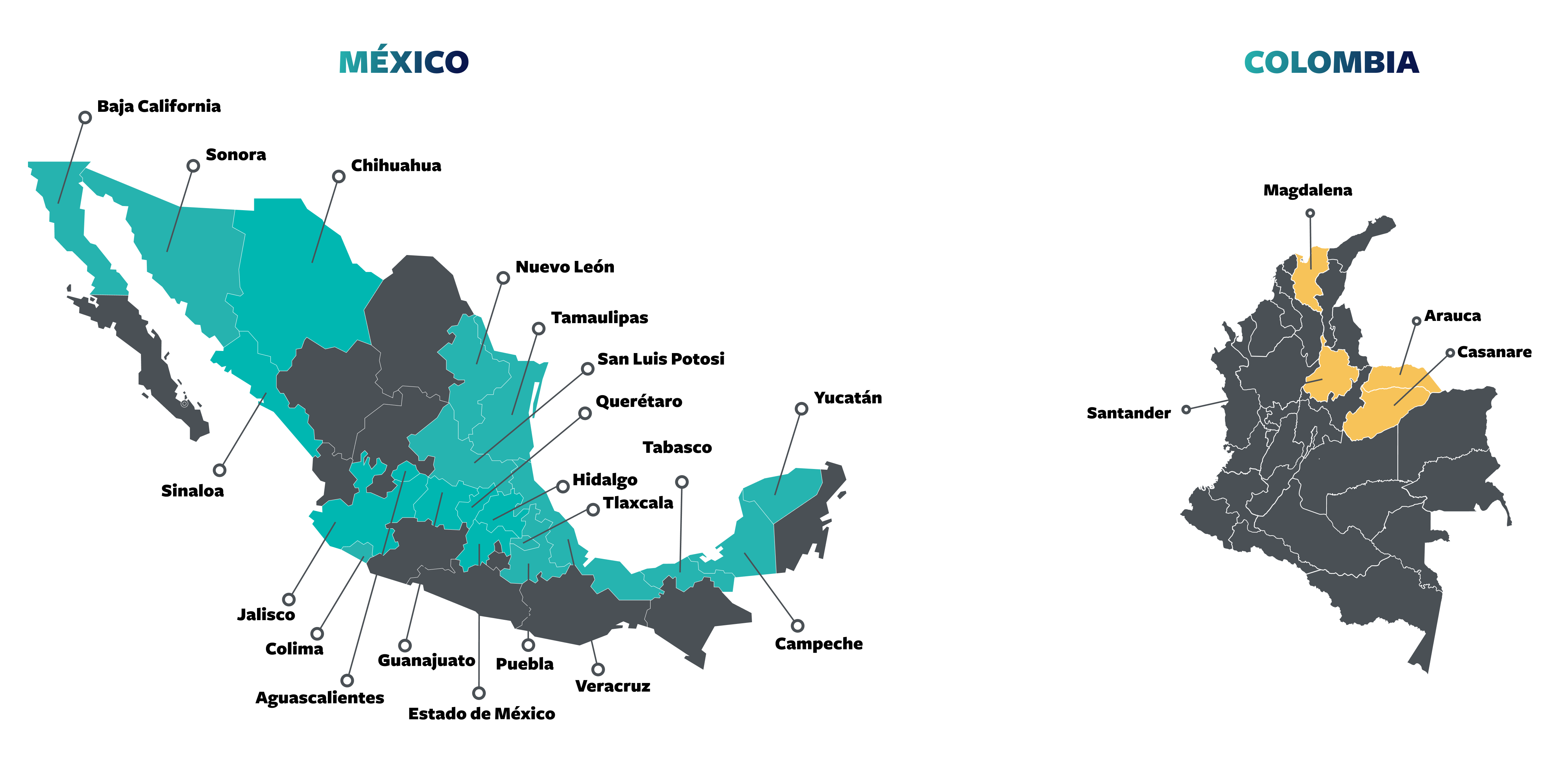 Tenemos presencia en México y Colombia